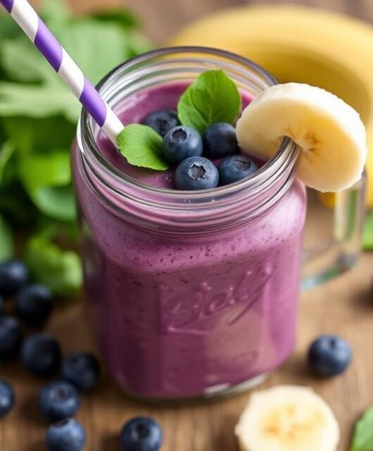 Blueberry Banana Spinach Smoothie