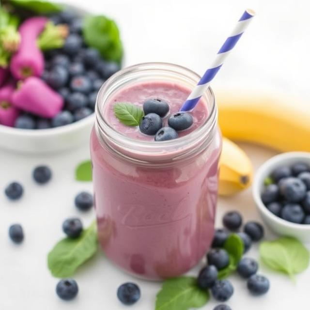 Blueberry Banana Spinach Smoothie 2 Blueberry Banana Spinach Smoothie