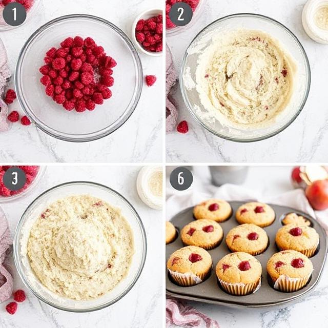 Raspberry Muffins Recipe With Store, Tips and Variations 2 Steps by Step Instruction of Raspberry Muffins Recipe