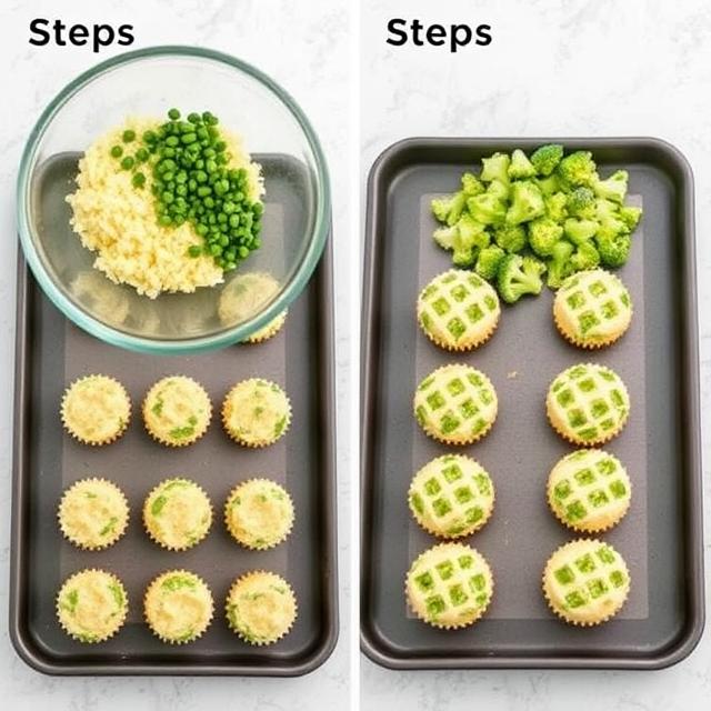 Broccoli Cheese Bites 2 steps by steps instruction for Broccoli Cheese Bites