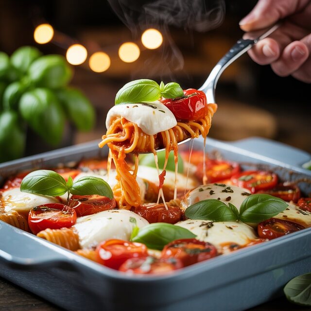 Baked Caprese Pasta For toddlers