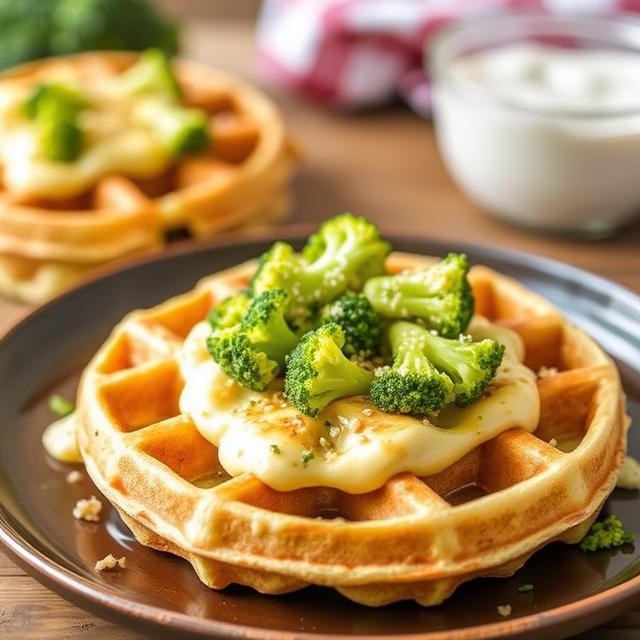Broccoli Cheese Waffles 3 Broccoli Cheese Waffles recipe
