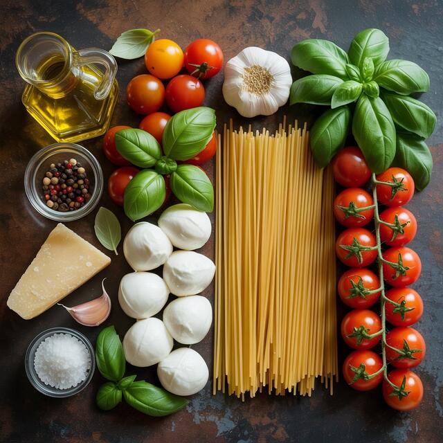 Baked Caprese Pasta 1 Ingredients for Baked Caprese Pasta