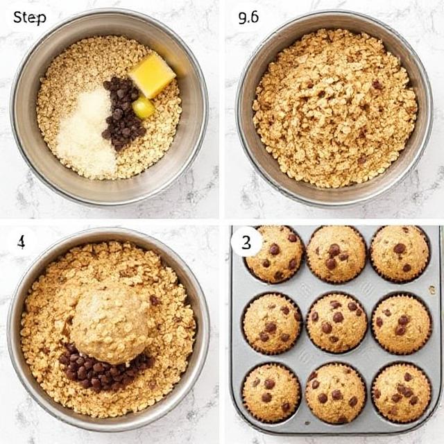 Oatmeal Muffins For Toddlers 2 Steps by Steps Instruction for Oatmeal Muffins