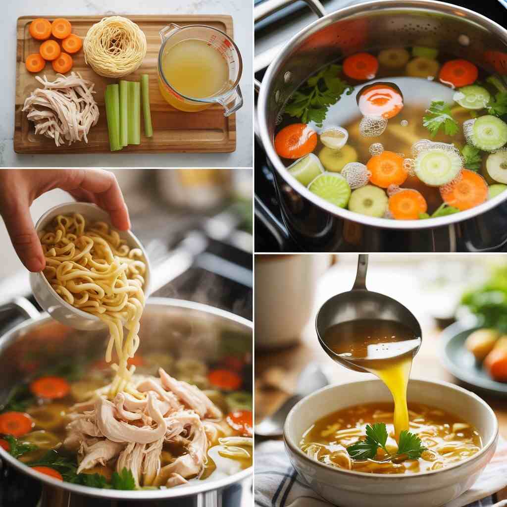 5 Ingredient Chicken Noodle Soup 2 Steps by steps Instruction for 5 Ingredient Chicken Noodle Soup