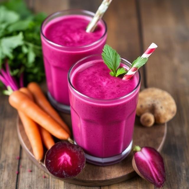 Beetroot carrot smoothie