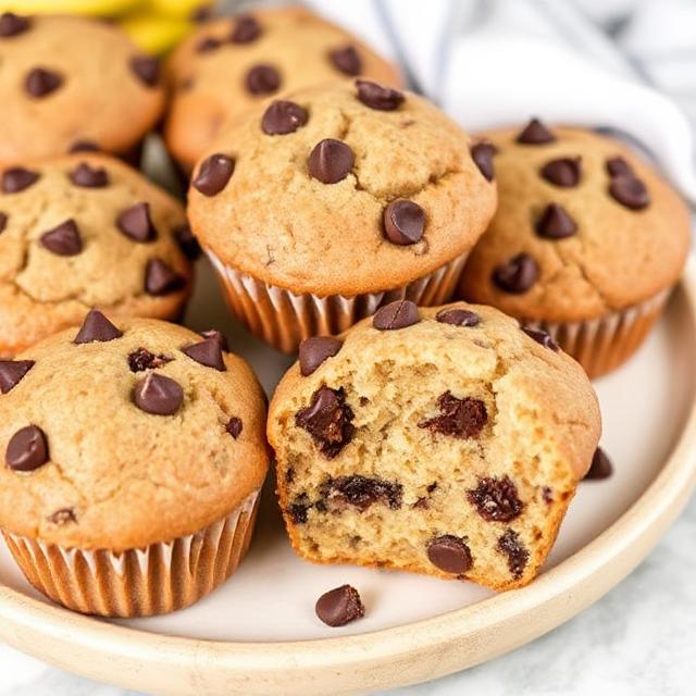 Chocolate Chip Banana Muffins