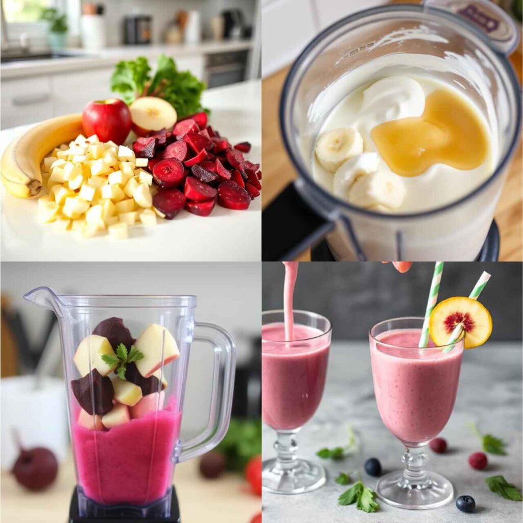 Step by step instruction of Healthy Beetroot Apple Smoothie