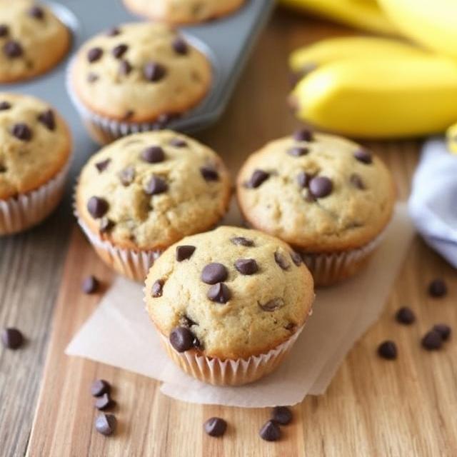 Vegan Chocolate Chip Banana Muffins