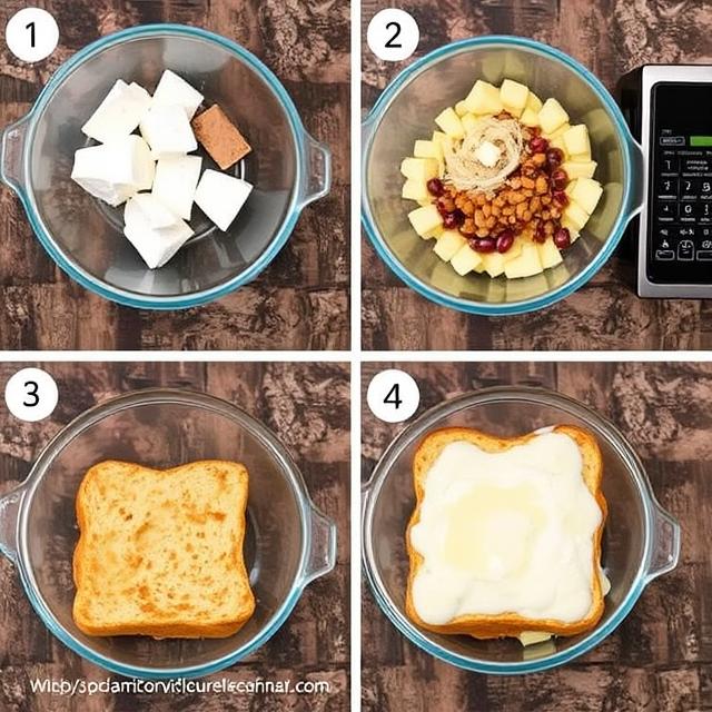 1 Bowl Microwave French Toast 2 steps by steps instruction for 1 Bowl Microwave French Toast