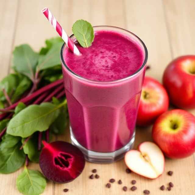 Easy Beetroot Apple Spinach Smoothie