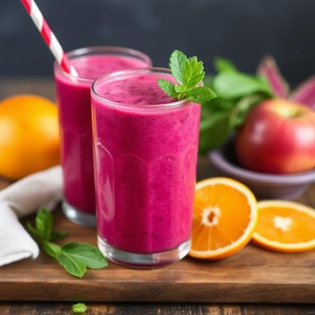 Healthy Beetroot Apple Orange Smoothie