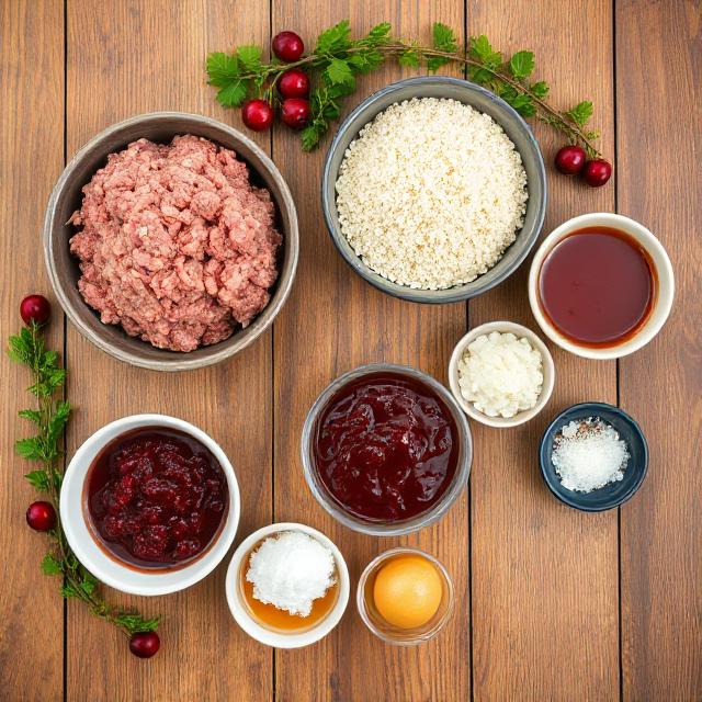 Ingredients for Cranberry Meatballs