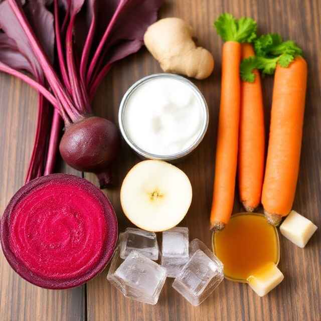 Ingredients for Healthy Beetroot Ginger Smoothie