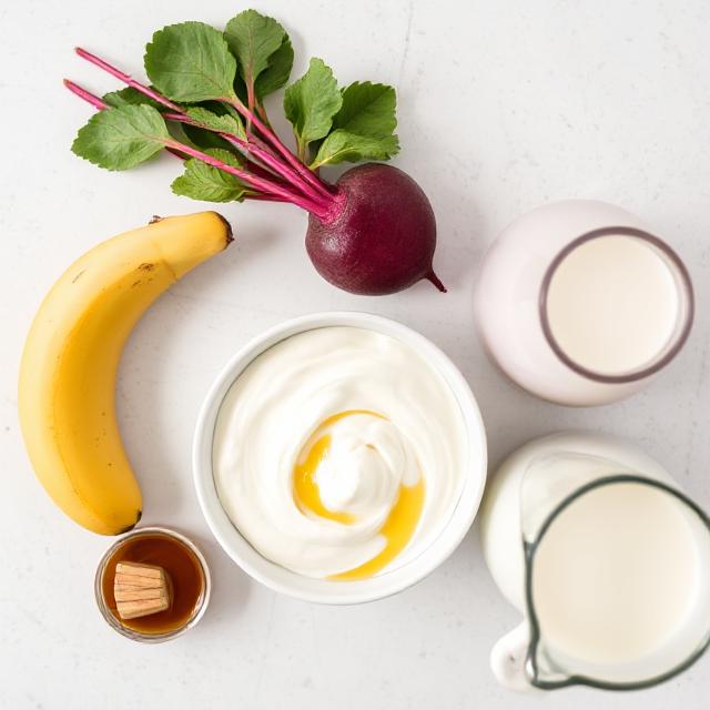 Ingredients for Healthy Beetroot Yogurt Smoothie