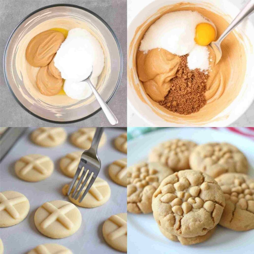Healthy 3-Ingredient Peanut Butter Cookies 1 4 Steps of making 3 Ingredient Peanut Butter Cookies