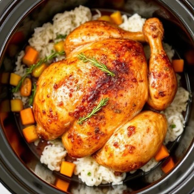 Crockpot Roasted Chicken