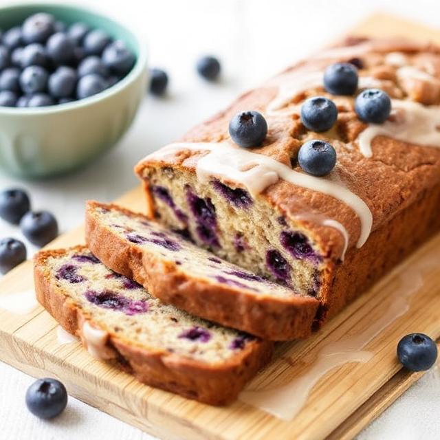 Healthy Blueberry Banana Bread