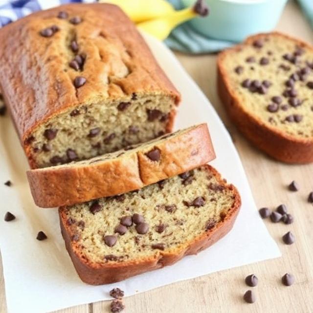 Chocolate Chip Banana Bread 2 Healthy Chocolate Chip Banana Bread