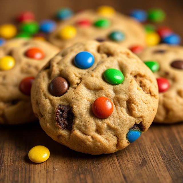 Homemade m&m cookies