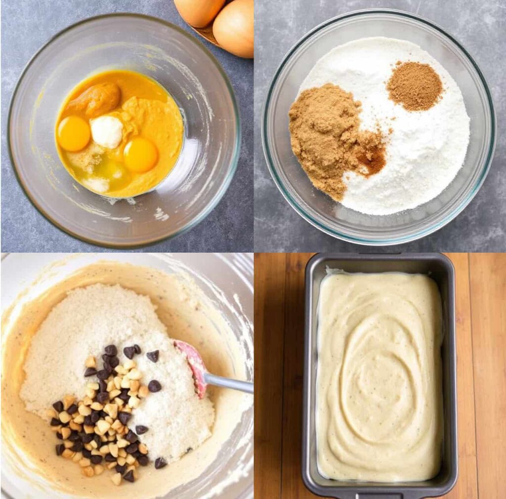 Steps of making Pumpkin Bread