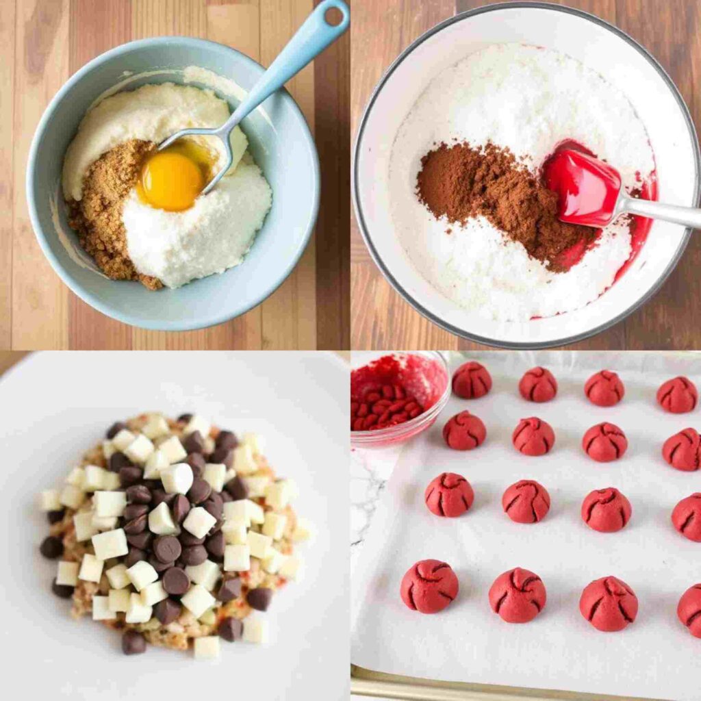 Homemade Red Velvet Cookies 1 steps of making Red Velvet Cookies for toddlers