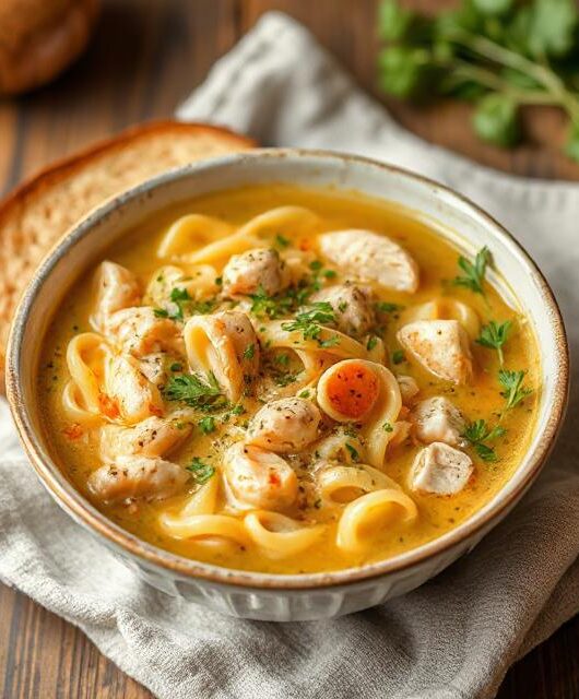 Chicken Pasta Soup for kids