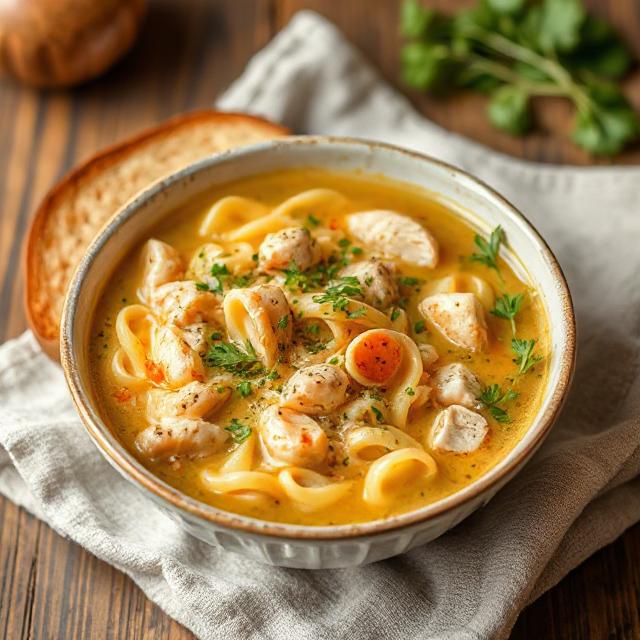 Chicken Pasta Soup for kids