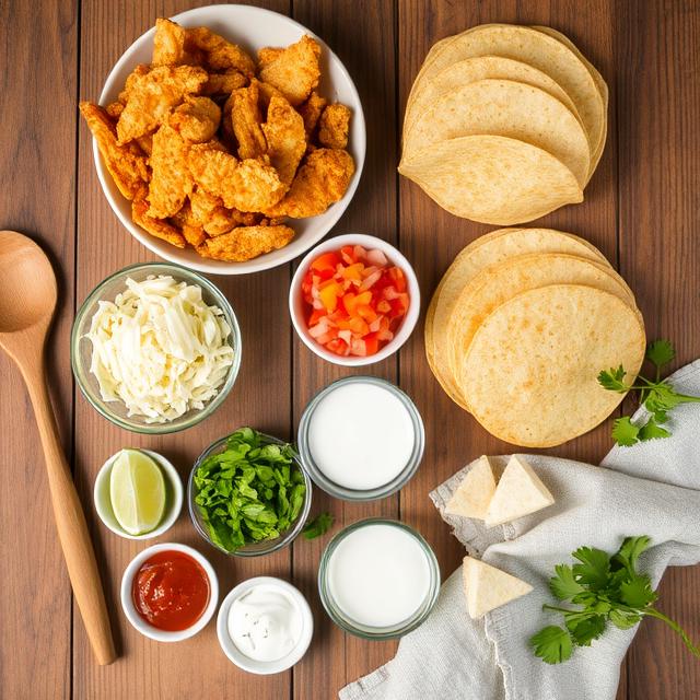 Ingredients for Crispy Chicken Tacos