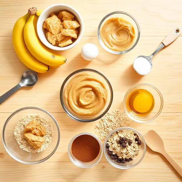 Ingredients for Peanut Butter Banana Bars
