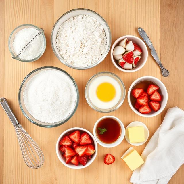 Ingredients for Strawberry Pancakes