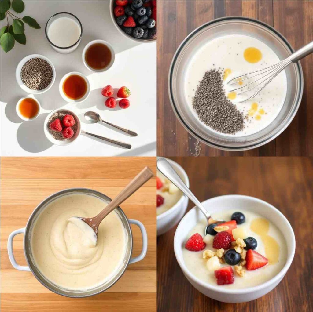 Steps of making Chia Pudding