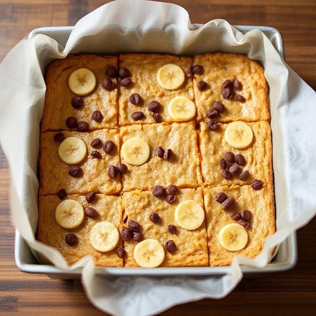 Toddler approved Peanut Butter Banana Bars