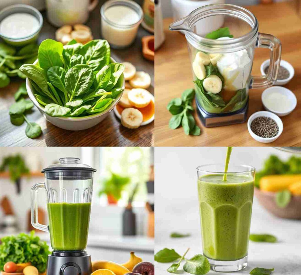 instruction for Spinach Smoothie
