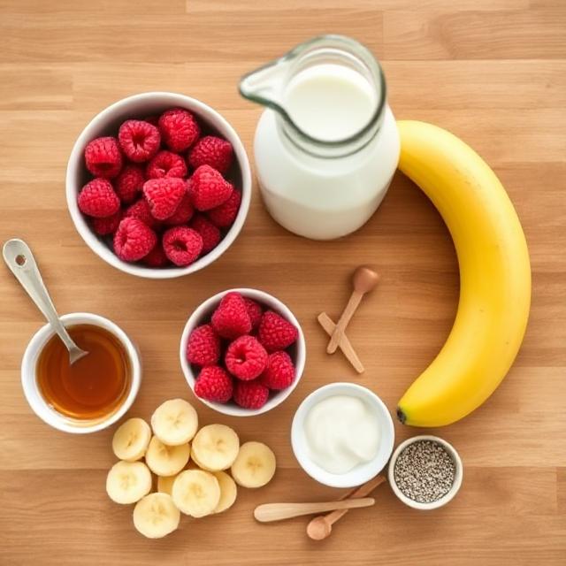 Raspberry Banana Smoothie 1 Ingredients-For-Raspberry-Banana-Smoothie